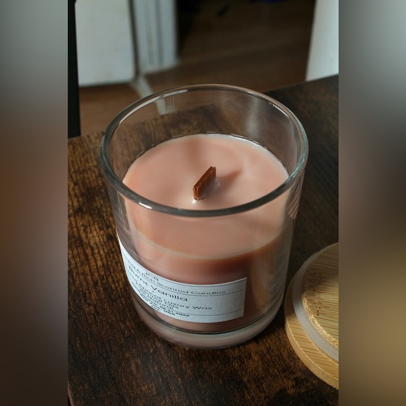 Burnt Vanilla Coconut Luxury Wax Scented Candle Essential Oils Hand Poured 6 oz - Picture 3 of 7